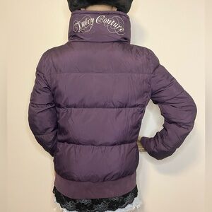 Juicy Couture Y2K Early 2000s Puffer Jacket in Deep Purple